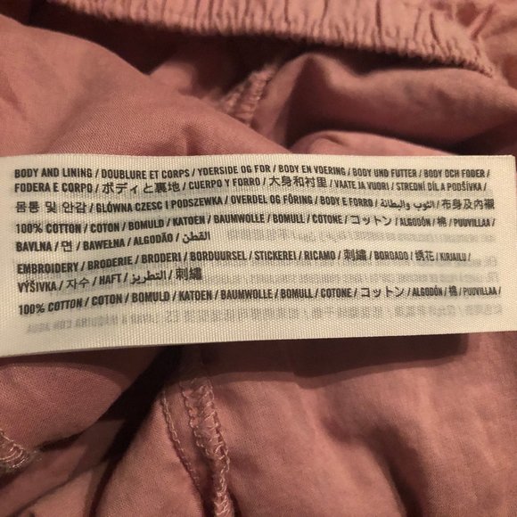 Abercrombie & Fitch Off Shoulder Eyelet Lace Bell Sleeve Blouse Pink S - Picture 9 of 10